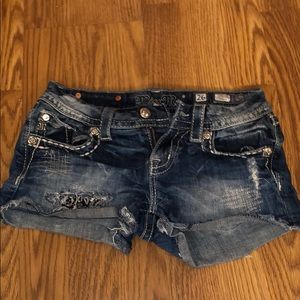 Denim cut off shorts
